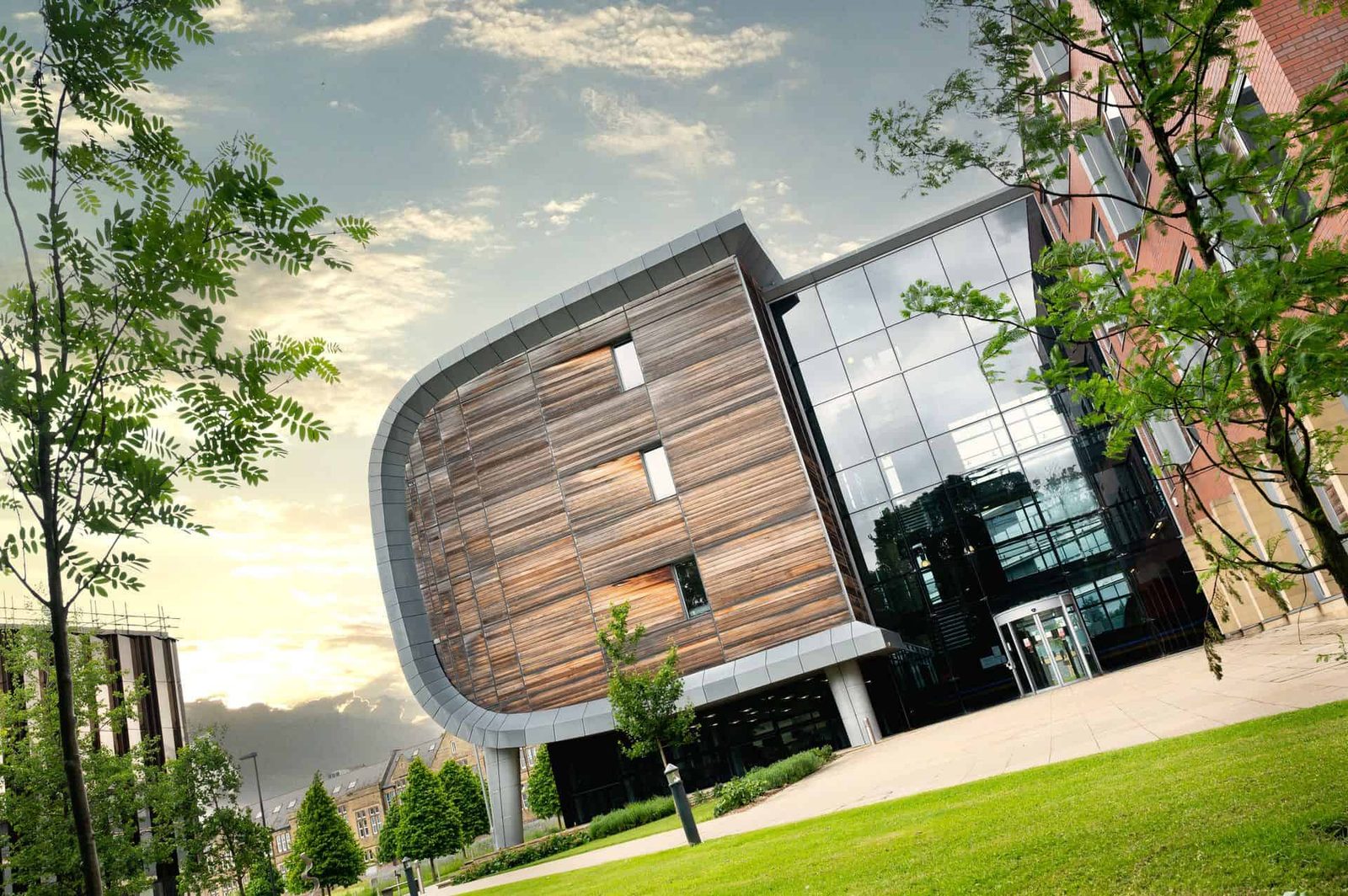A building with a curved roof.