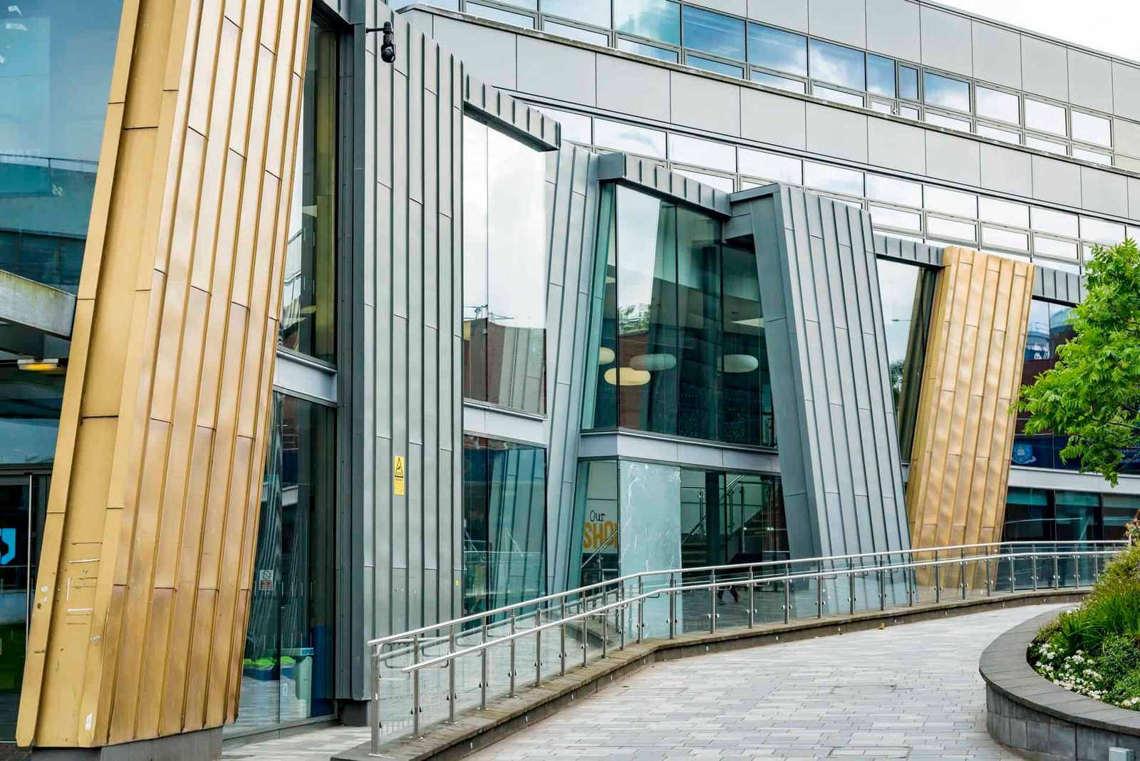 A walkway leading to a building.