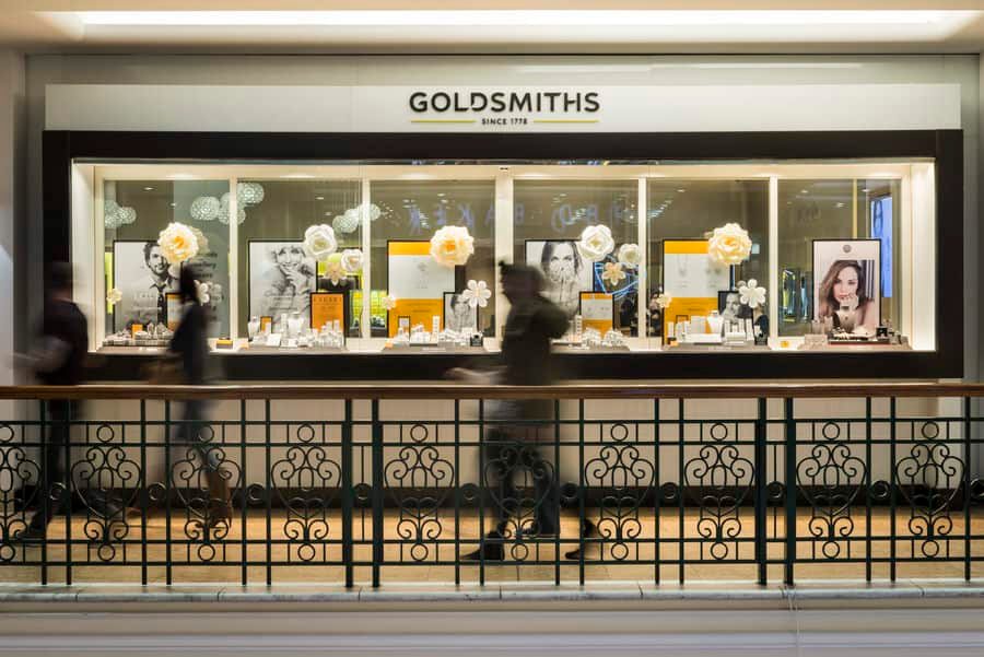 A goldsmiths store in a shopping mall.