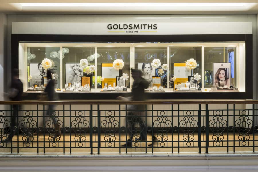 A goldsmiths store in a shopping mall.